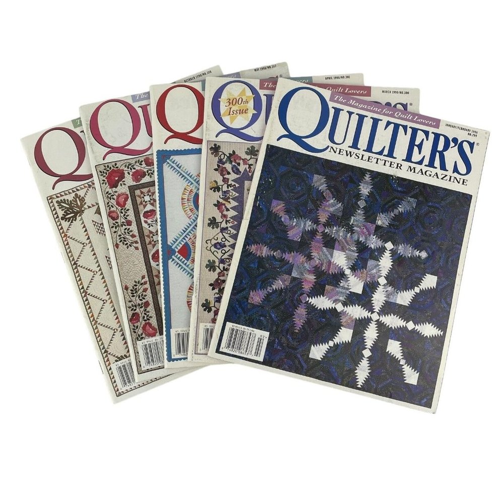 Quilter's Newsletter‎ Magazine Vintage 1998 Lot of 5